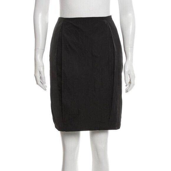Stella McCartney Black Knee Length Pleated Pencil Skirt Women's 10